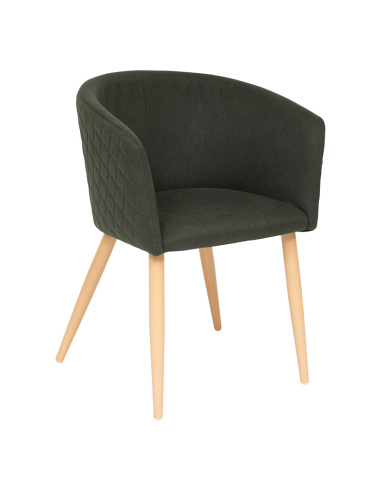 Fauteuil À Dîner Marlo Velours Vert Cèdre Atmosphera