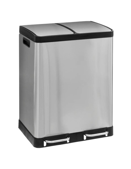 Poubelle de tri 2 bacs 2x30L Ariane Inox Five