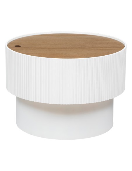 Table Basse Avec Coffre Enola Blanc Atmosphera