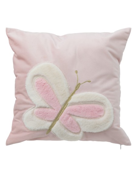 Coussin Décoratif Carré Papillon Rose Atmosphera For Kids