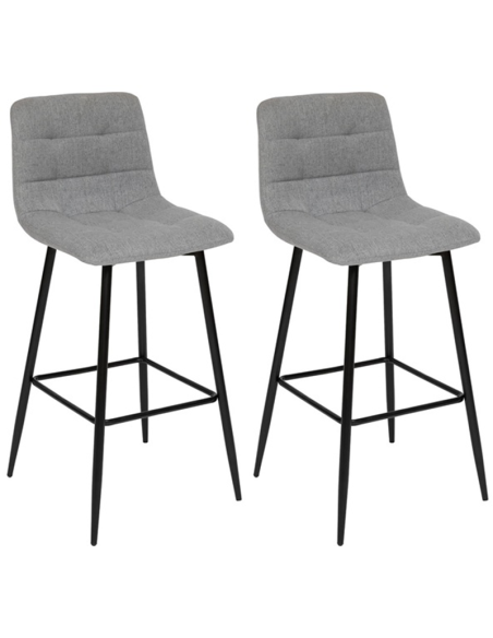 Lot De 2 Chaises De Bar Haute Sirac Gris Atmosphera