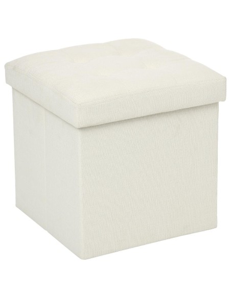 Pouf Pliant Avec Coffre Lysandre Beige Atmosphera