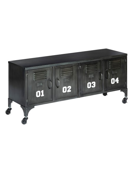 Buffet Bas 4 Portes Sevin Noir Atmosphera