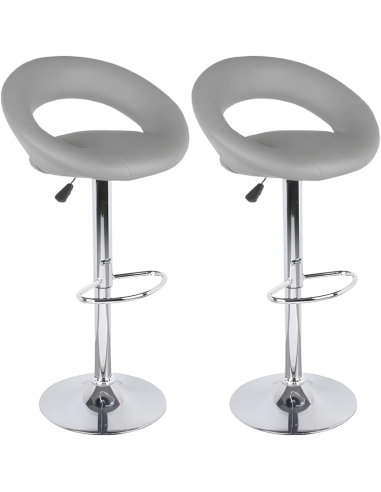 Lot De 2 Tabourets De Bar PU We Love Gris Urban Living