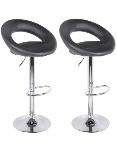 Lot De 2 Tabourets De Bar PU We Love Noir Urban Living