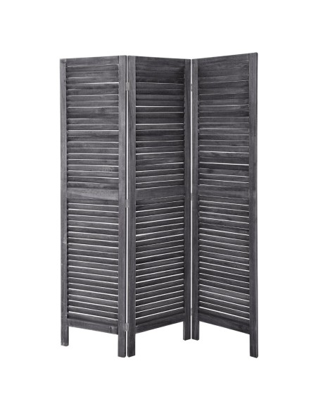 Paravent En Bois 170x120 Camila Gris Atmosphera