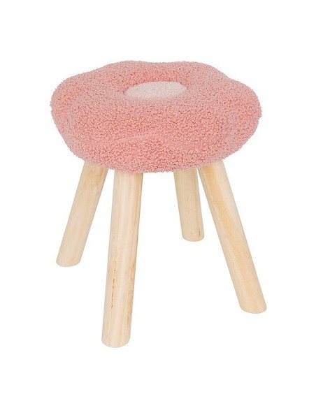 Tabouret En Forme De Fleur Bouclette Rose Atmosphera For Kids