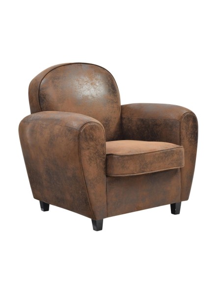 Fauteuil Club Bistrot Marron Home Deco Factory