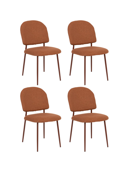 Lot De 4 Chaises De Table Kamili Ambre Atmosphera