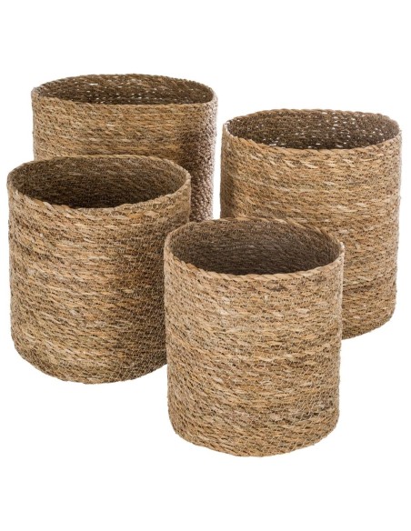 Lot De 4 Paniers En Seagrass Marron Atmosphera