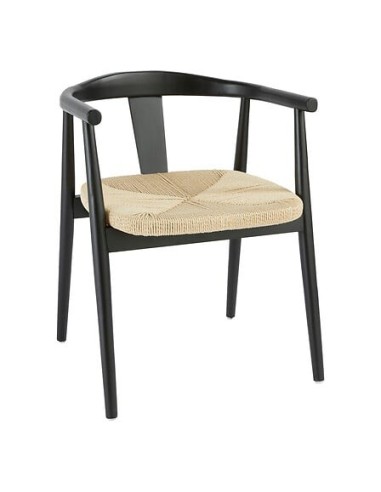 Fauteuil De Dîner En Bois Yamato Noir Atmosphera