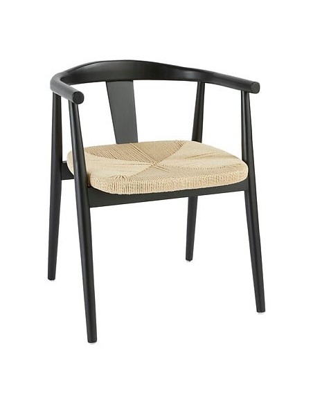 Fauteuil De Dîner En Bois Yamato Noir Atmosphera