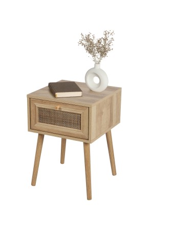 Table De Chevet Avec 1 Tiroir Bali Beige Atmosphera