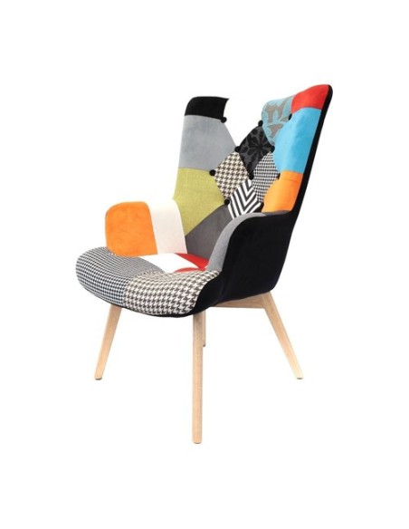 Fauteuil design coloré helsinki patchwork