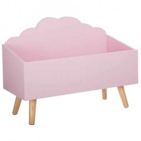 Coffre À Jouets En Bois Forme Nuage Rose Atmosphera For Kids