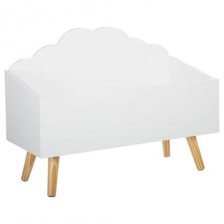 Coffre À Jouets En Bois Forme Nuage Blanc Atmosphera For Kids