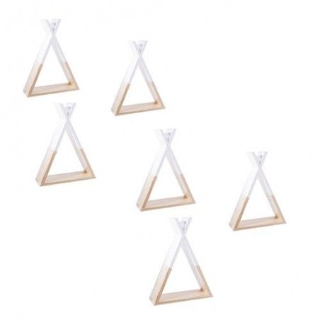 Lot De 6 Tipi Étagères Pour Enfant Blanc Atmosphera